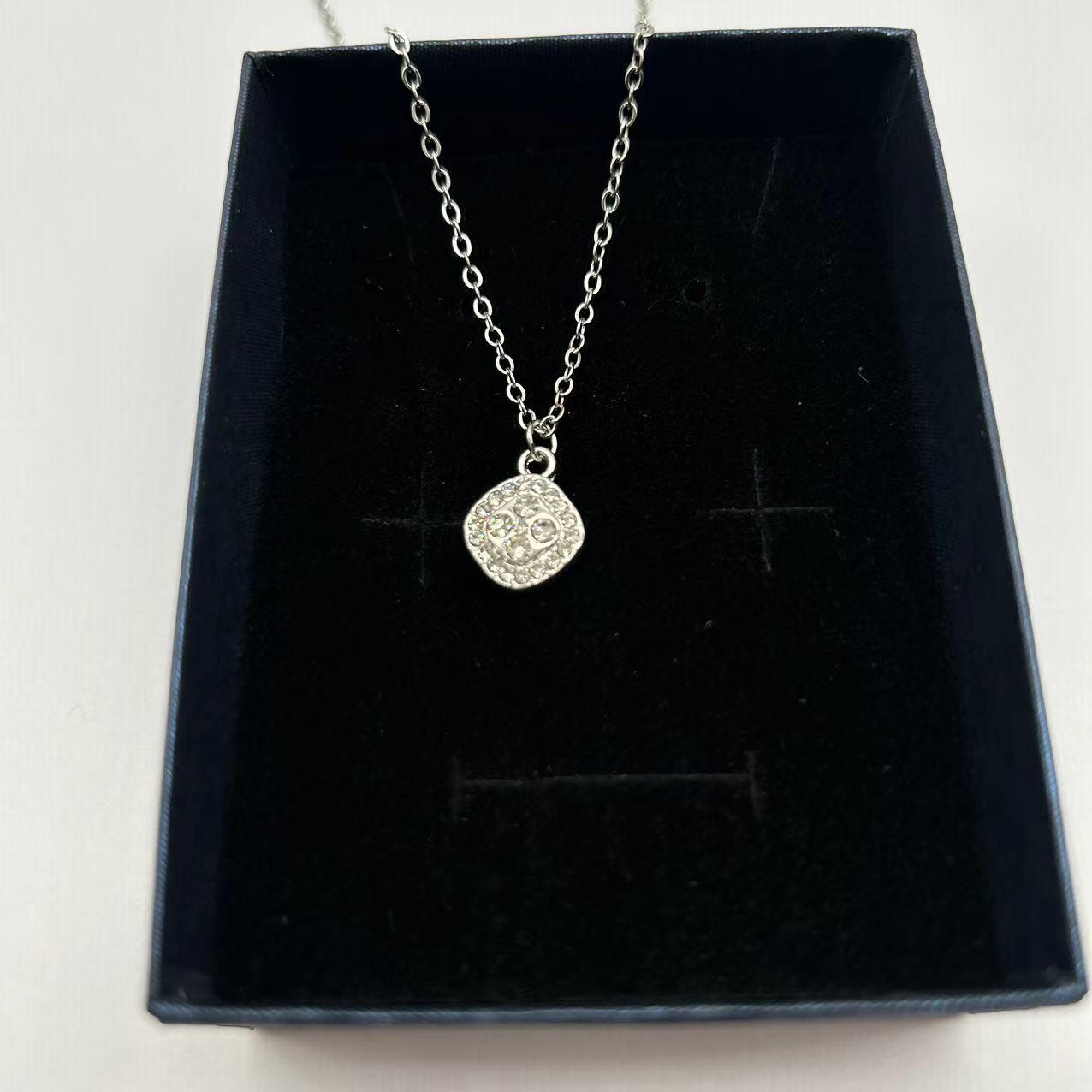 

Изысканное ожерелье в виде сахарного кубика - Женская роскошная цепочка на ключицу в подарок