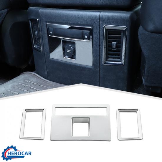 

3x Rear Air Condition Vent Outlet Panel Cover Decor Frame For Dodge RAM Chrome