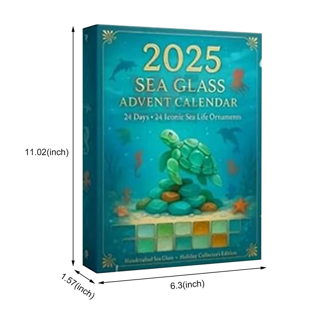Christmas Advent Calendar with 24 Christmas Tree Ornaments Advent Countdown Calendar for Ocean Themed Holiday Surprises Gift