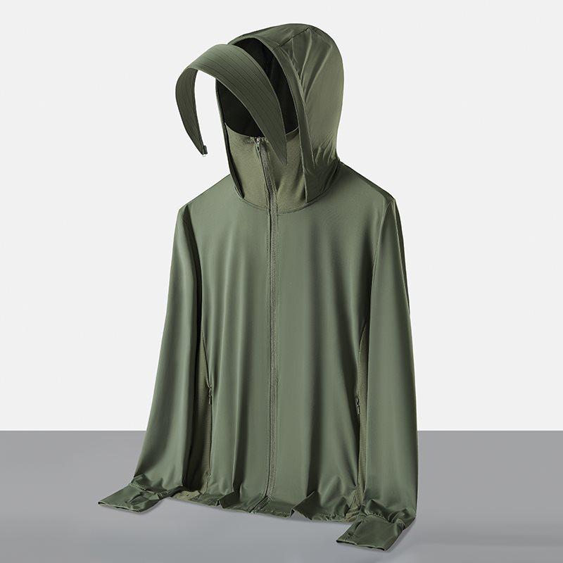 Abbigliamento con Protezione Solare UPF 100+ in Seta di Ghiaccio per Uomo e Donna - Leggero, Traspirante, Abbigliamento Estivo da Esterno, Anti-UV