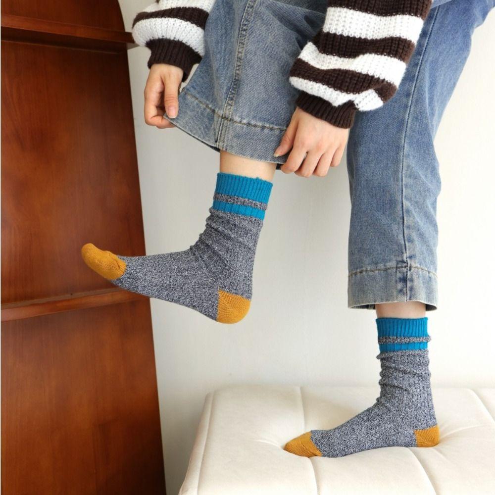 Pure Cotton Middle Tube Socks Thickened Snow Boot Socks Fashion Winter Socks Gift