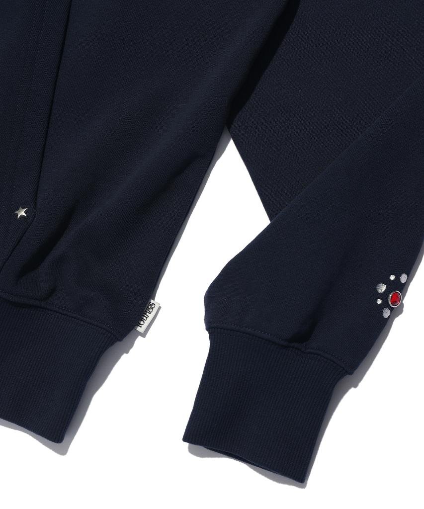 Youhee Star Hotfix Hood Zip-Up Navy