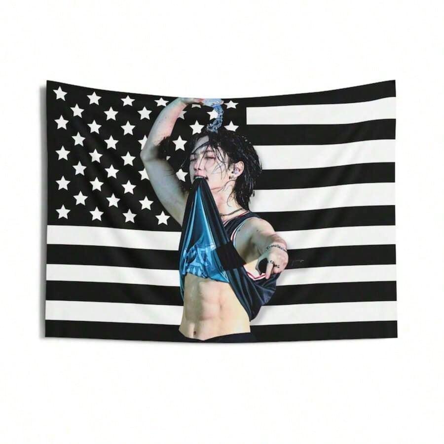 SKZ Felix Abs America Tapestry Kpop Merch Birthday Concert Decor SKZ Dominate Fan Gift 74x94cm(29x37in)