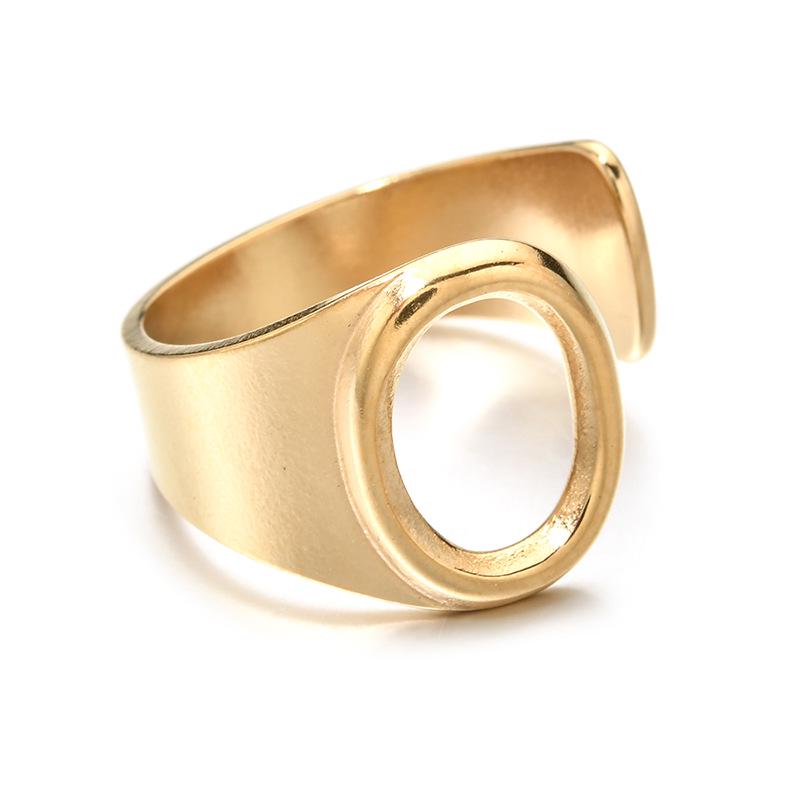 Stainless Steel Retro Letter Ring: European, American, Japanese & Korean Influenced Fashion