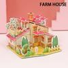 3D Paper Puzzle Montessori Miniature Houses Funny Carton Construction Models For Kids Handmade Educational Toys