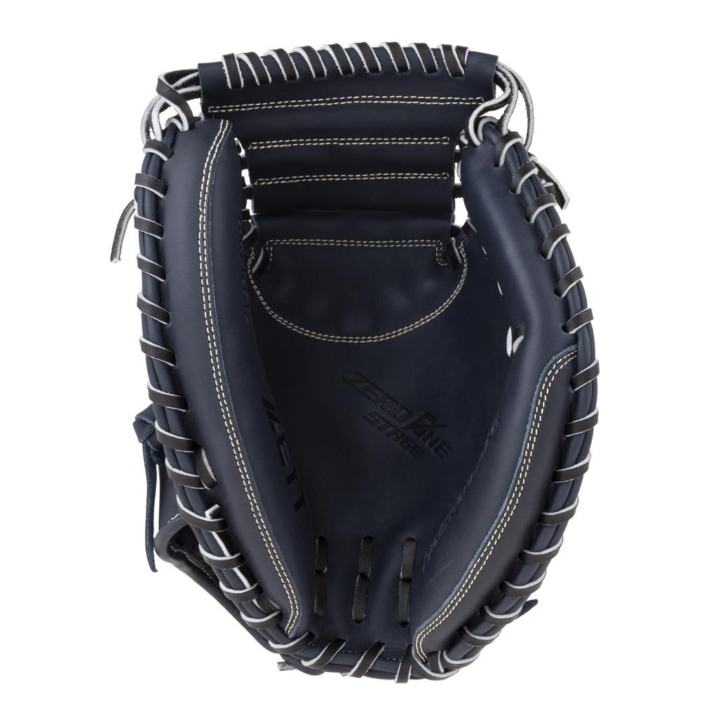 ZETT Youth Softball Zero One BJC712612 Catcher's Mitt, Stage, Right-Handed Throw, Navy,