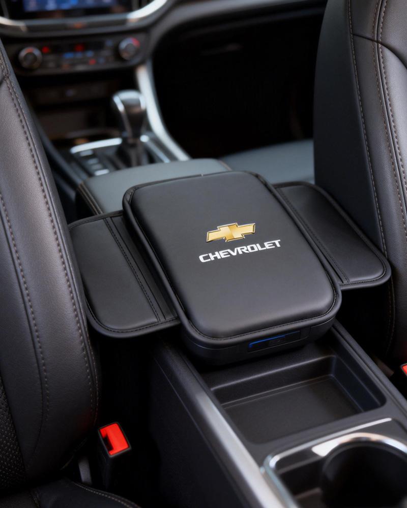 AABHL1 Car Leather Armrest Box Heighten Protective Pad Memory Foam Arm Rest Cushion For Chevrolet Silverado Impala Malibu Equinox Cruze