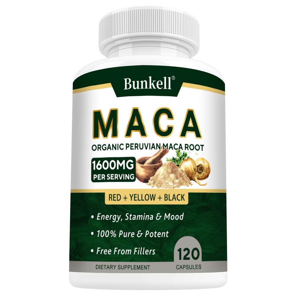 Organic Peruvian Maca Root Supplement - 120 Capsules