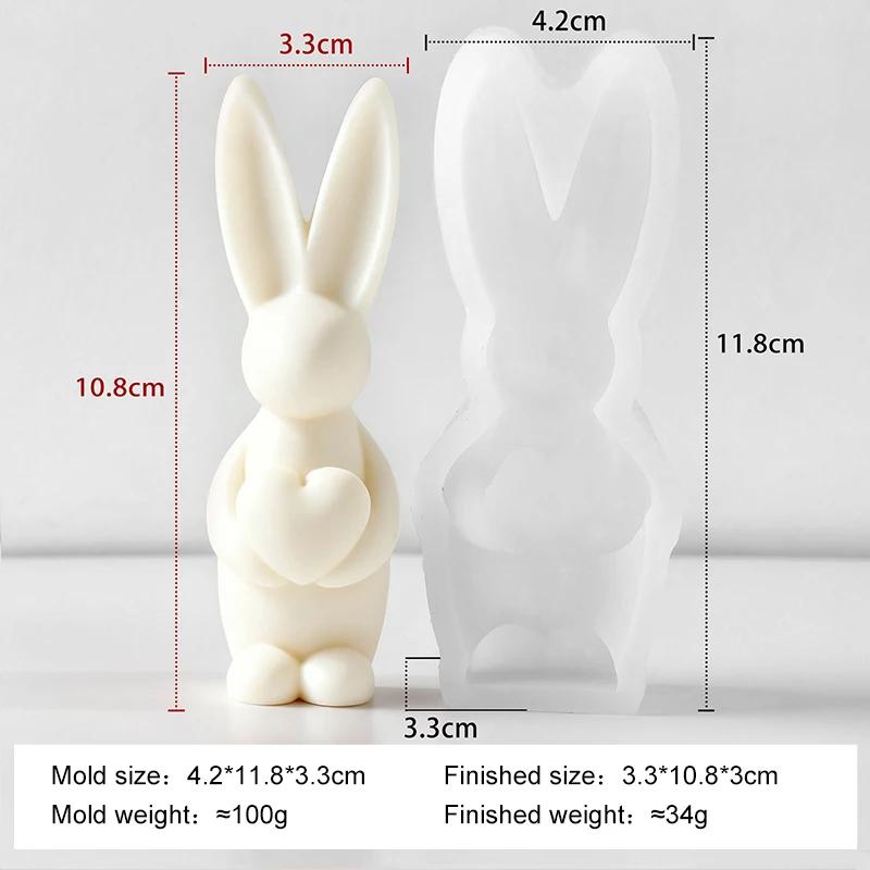 

Зроби сам Великодній Кролик Яйце Силіконова Форма для Свічок Ручна Робота Арома Гіпс Епоксидна Смола Форма Мило Свічки Матеріали для Виготовлення