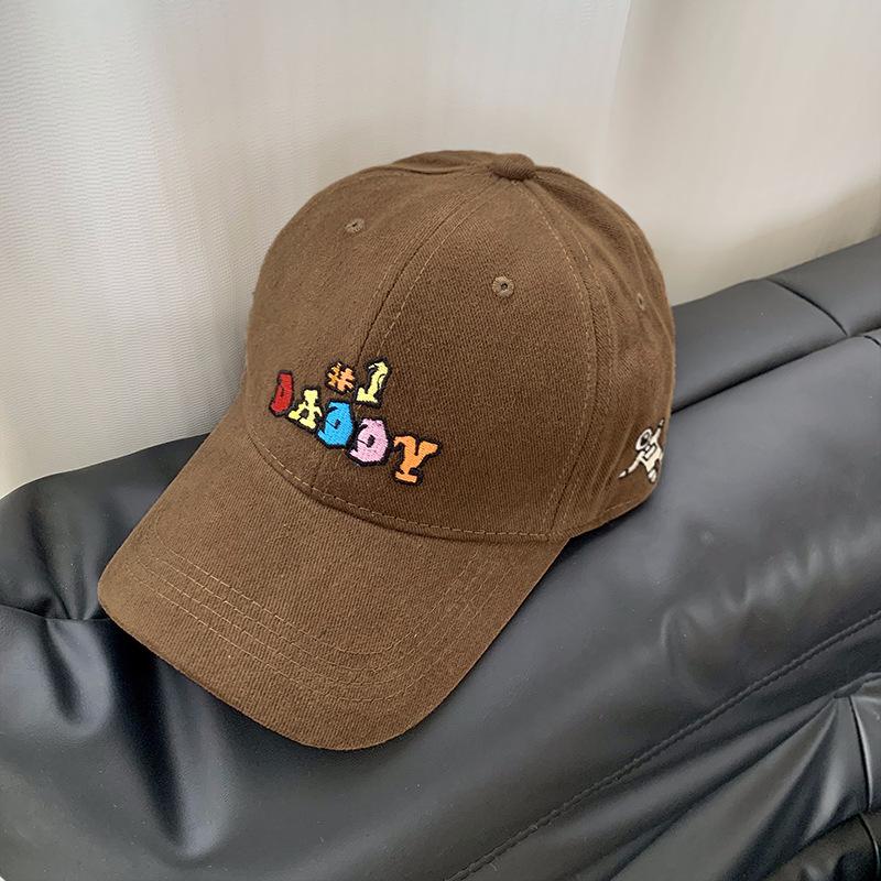 

Big head circumference new embroidered letter baseball cap women s spring and summer increase and deepen the face small peaked cap wide brim soft top M（56-58cm） кофейный