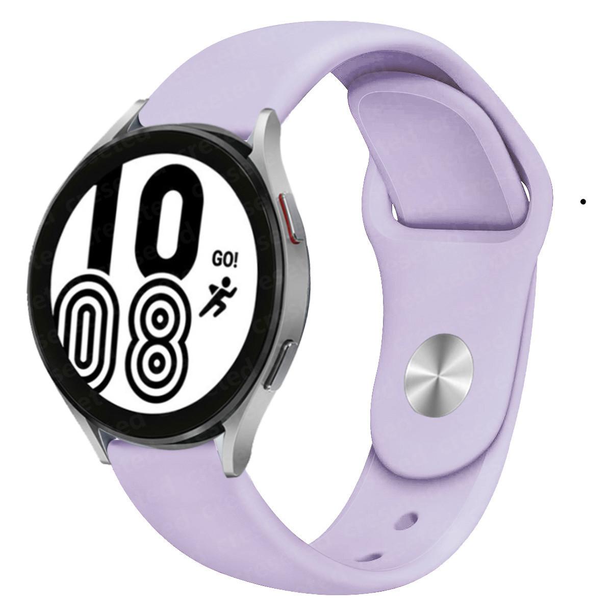

20mm/22mm band For Samsung Galaxy watch 7/6/5 Pro/4/classic/3/Gear S3 Silicone bracelet correa Huawei watch GT 4/2e/pro/3 strap galaxy watch 5-5 pro лавандовий