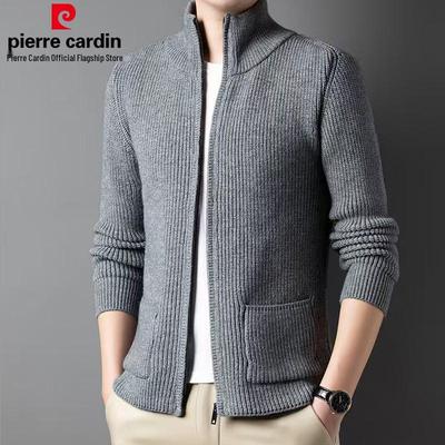 Men's Half-Turtleneck Zipper Knit Cardigan Sweater