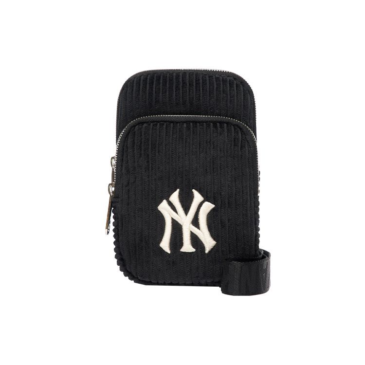 

MLB New York Yankees NY Embroidered Logo Sports Trend Corduroy Phone Bag Shoulder Crossbody Bag Unisex bags Black 3ACRH0316-50BKS Black