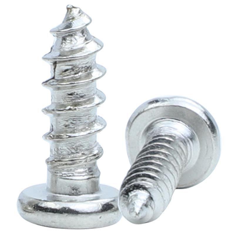 Large Round Head Nickel-Plated Self-Tapping Screws for Wood, Audio, M2/M3/M4