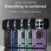 KEYSION Shockproof Case for Xiaomi Redmi Note 15 Pro+ 5G Slide Camera Protection Metal Ring Stand Phone Cover for Redmi Note 15 4G 5G