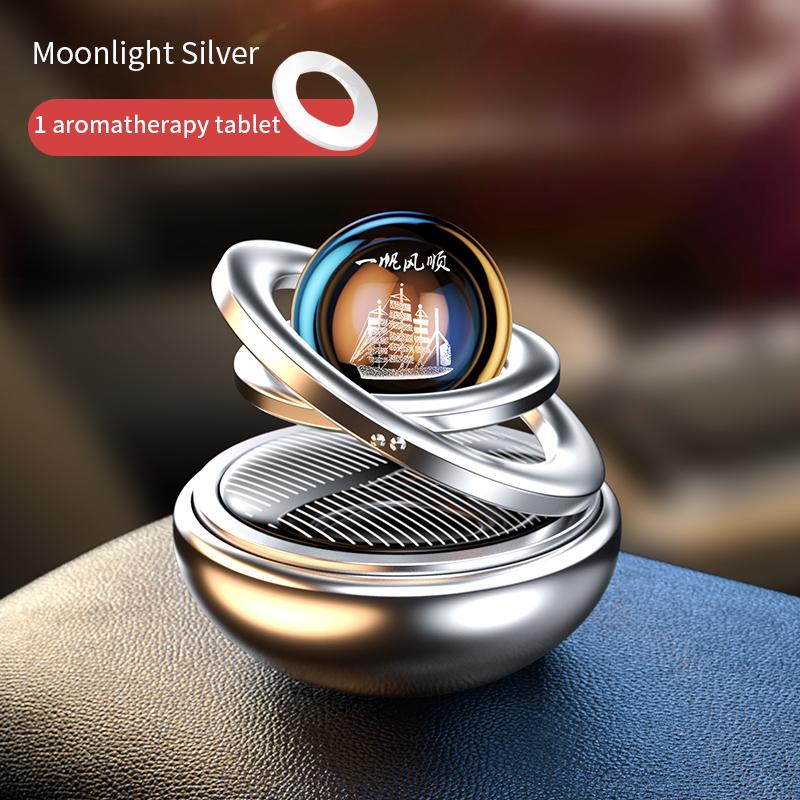 Car Aromatherapy Double Rings Rotary Suspension Rotating Air Freshener Dashboard Perfume Car Auto Diffuser Perfume Car Ornament