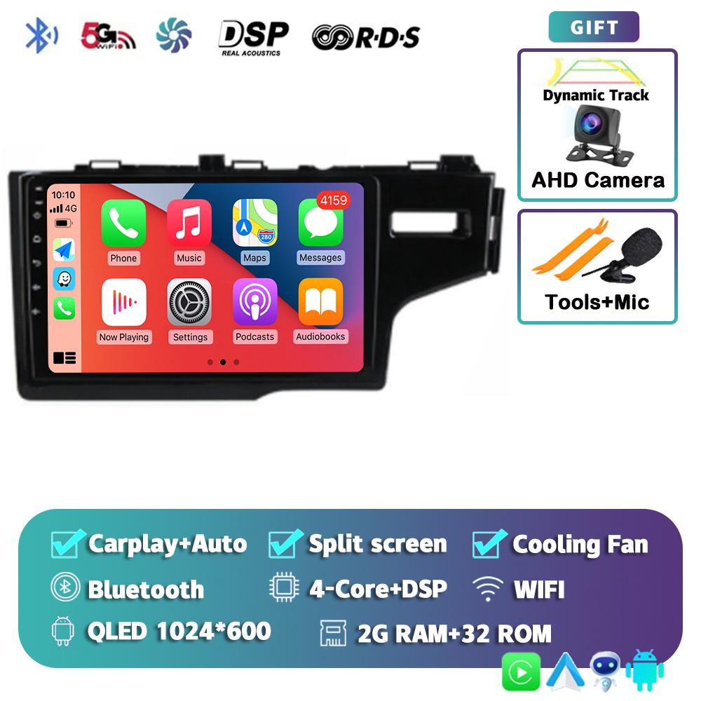 Android 14 Carplay For Honda Jazz 3 2015 - 2018 2019 2020 Fit 3 GP GK 2013 - 2020 Car Radio Multimedia Player Stereo WiFi+4G DPS