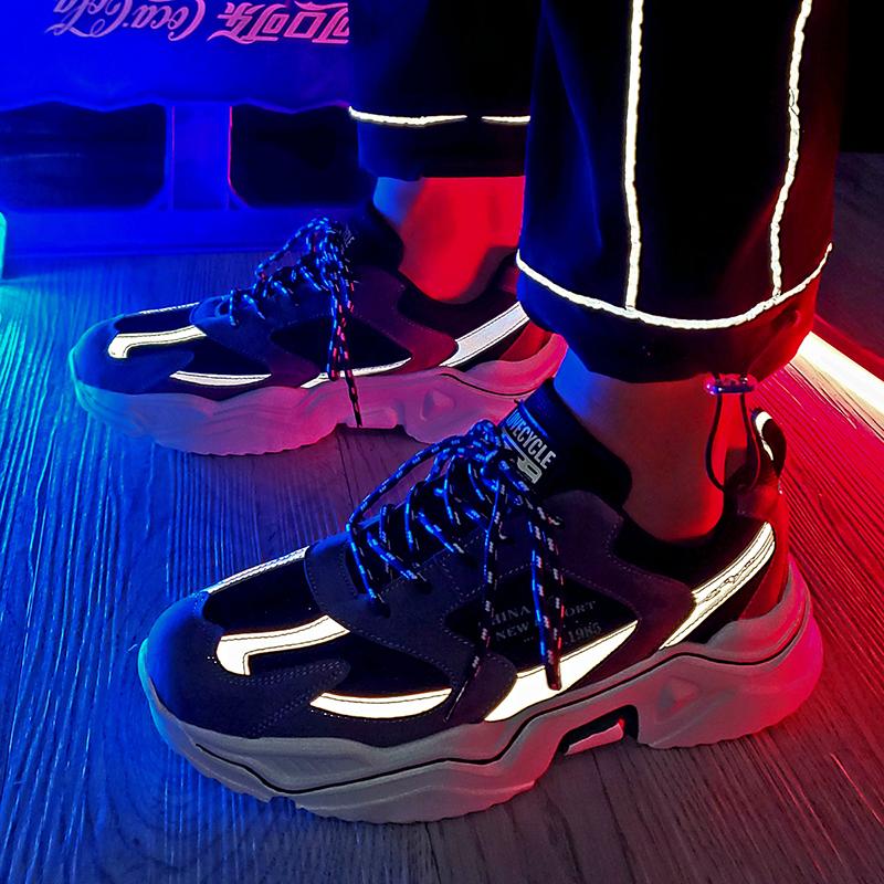 Mesh Atmungsaktive Herren Sommer Sneaker Abriebfest Rutschfest Herren Laufschuhe Leuchtende Herren Walking Schuhe Sneaker Für Herren