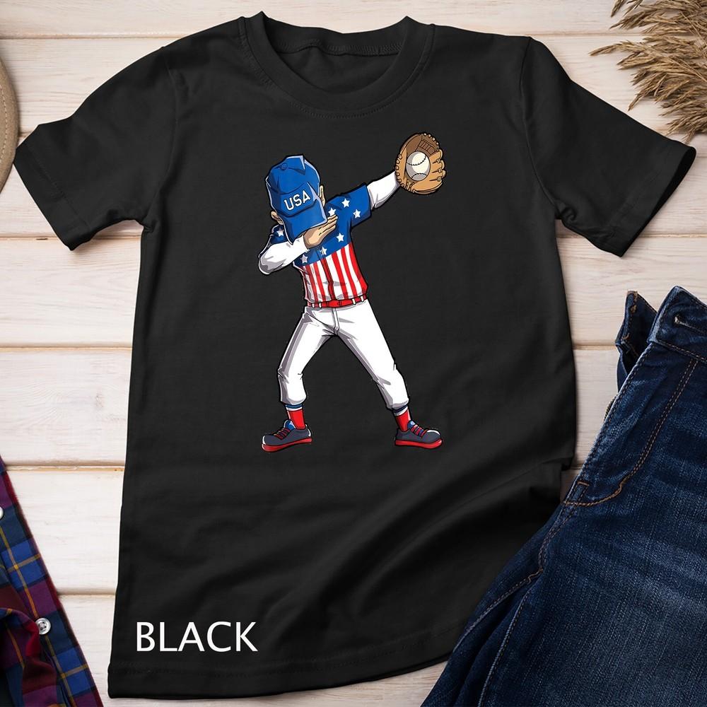 Baseball Dabbing T Shirt USA Merica 4th of July Dab Dance Unisex T-shirt