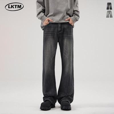 LKTM Unisex Retro Bamboo Flared Jeans – Trendy High Street Casual Trousers