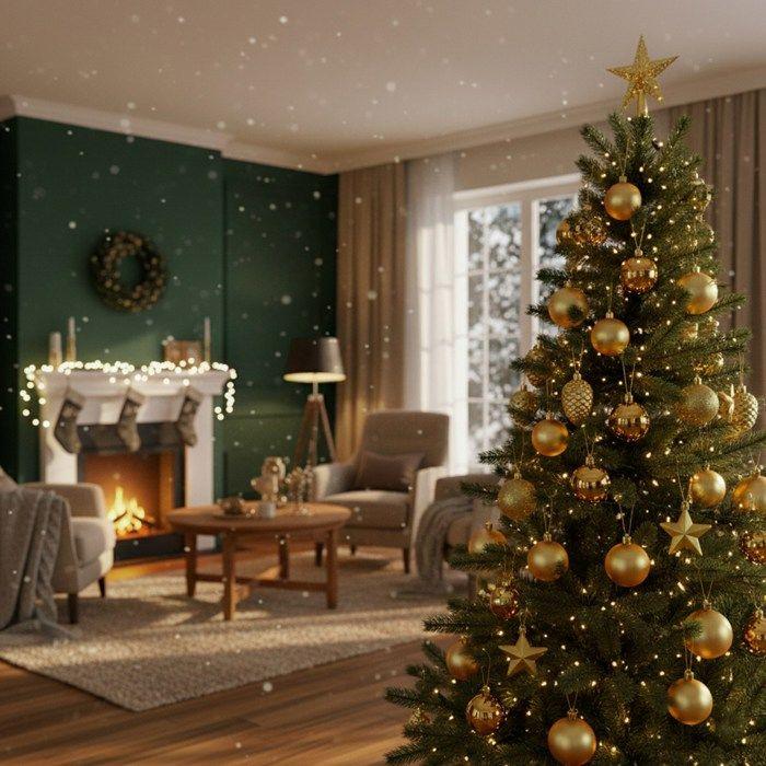 Ornements d'arbre de Noël - SPRINGOS - Lot de 100 - Incassables - Doré - Mixte