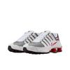 Nike Scarpe da Ginnastica Shox NZ Unisex Bianco Rosso Universitario-Nero-Argento Metallico 378341-104