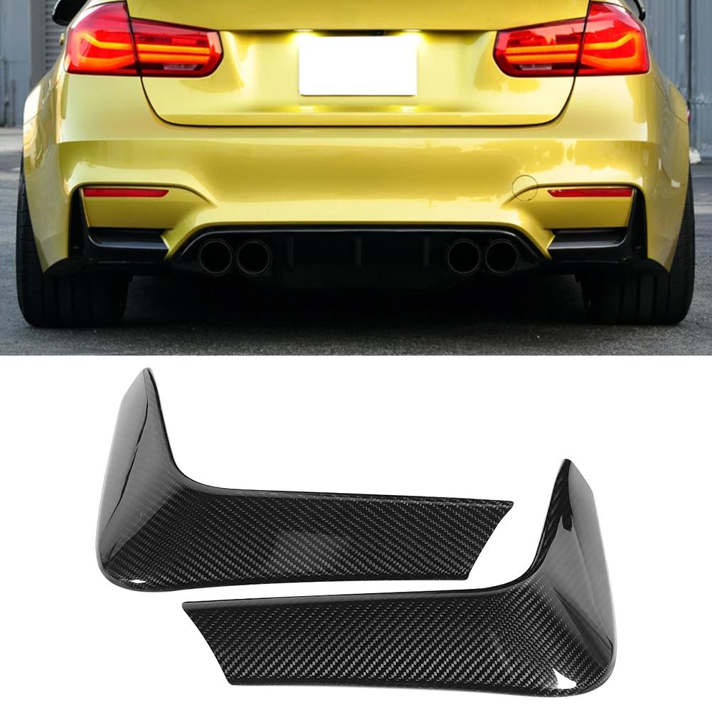 Carbon Fiber Rear Bumper Spoiler Trims Corner Anti Crash Cornerite Valance Flaps Fits for F80 M3