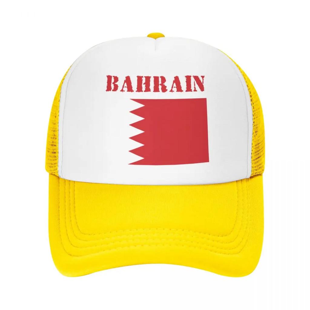 Custom Classic Unisex Bahrain Flag Trucker Hat Adult Adjustable Baseball Cap for Unisex Women Hip Hop Dad Hat