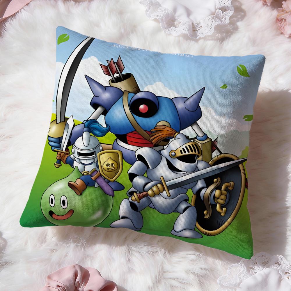 Dragon Quest Rocket Slime Cushion Cover Premium Comfort Reversible Pillow Cove -Two In One Design for Any Room & Car Interior