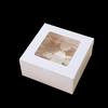 White Paper Packaging Boxes for Cupcake & Mousse Cups (50 Pieces Per Pack)