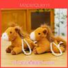 Plush Pony Figurine With Pearl Chain For Kids And Home Decor