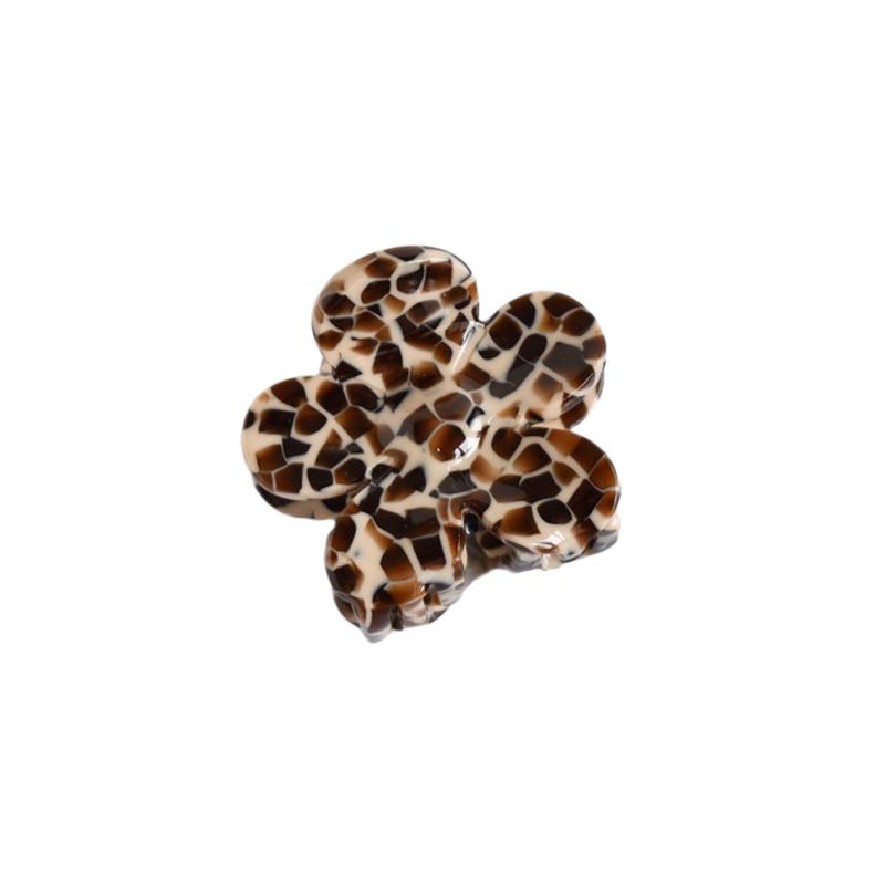 Polychromatic Acetic Acid Flower Shape Small Hair Claw Cute Sweet Style Braided Hair Bangs Hairpin Half Hair Thin Hair Use