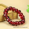 Blood Amber Triangle Elastic Bracelet: Colorful Resin Jewelry for Women