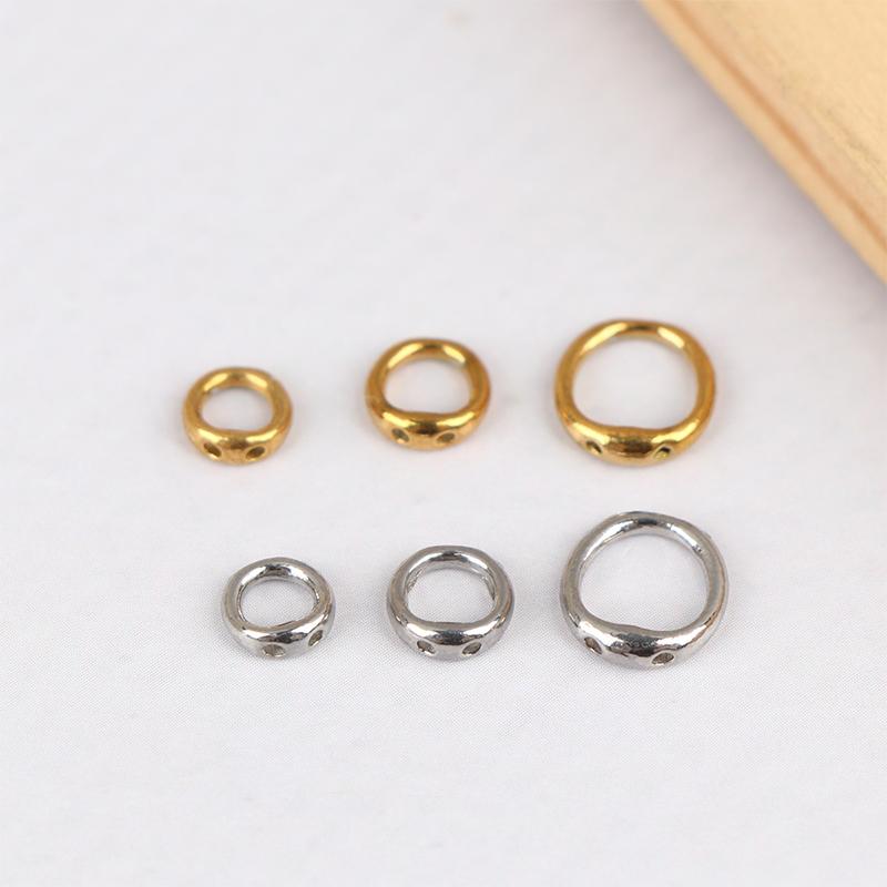 20Pcs Stainless Steel Clasps For Beading Supplies 5 6 8 Mm Necklace End Connectors Hooks Jewelry Bracelet Making