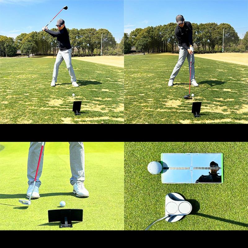 Golf Putting Mirror Golf Training Mirror Aid Practice Portable Trainer Tool For Backyard Beginner Golfer Consistency Improved