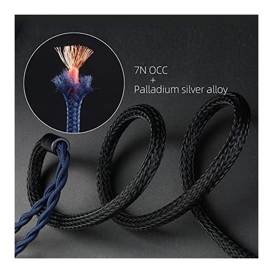 NICEHCK DragonScale Earphone Re-Cable 7N Single Crystal Copper OCC and Palladium Silver Alloy Conductor MMCX 4.4mm Earphone Cable Metal Plug
