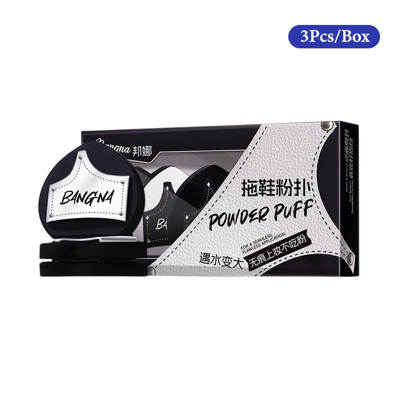 

3Pcs/Box Soft Slipper Shape Cowboy Powder Puff Wet And Dry Dual-Use Concealer Skin-Friendly Cosmetic Makeup Air Cushion Sponge білий