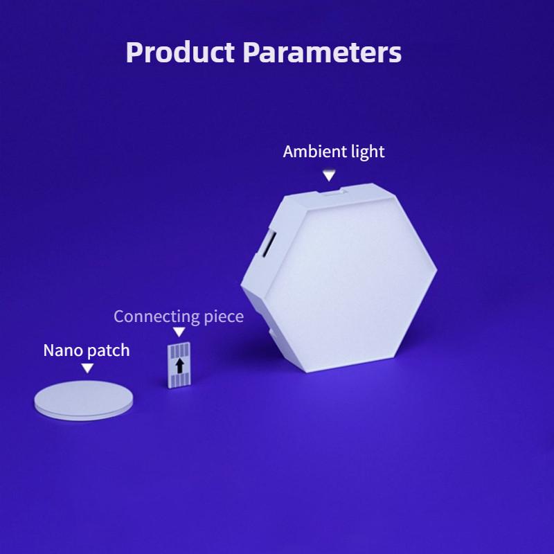 RGB Hexagonal Quantum Lamp Bedroom Decoration LED Honeycomb Light E-Sports Tantasy Atmosphere Lamp