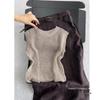 2025 Elegant Khaki Summer Set: Stylish Hollowed-Out Top & Outfit