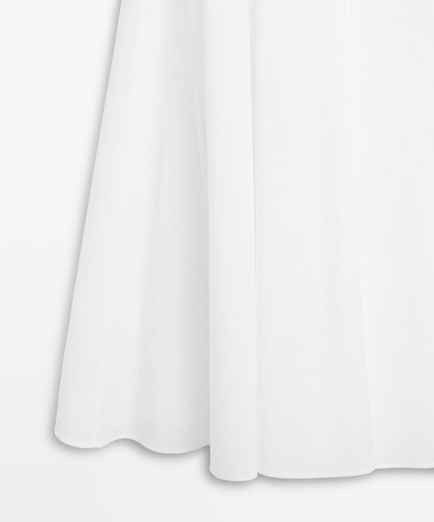 Masimodutti Cotton Poplin Strap Midi Dress