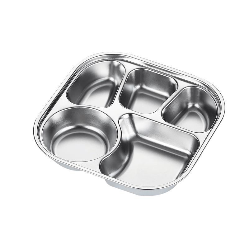 316 Stainless Steel 3-Compartment Lunch Plate