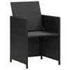 vidaXL Gartenstühle 4 Stk. Poly Rattan Schwarz