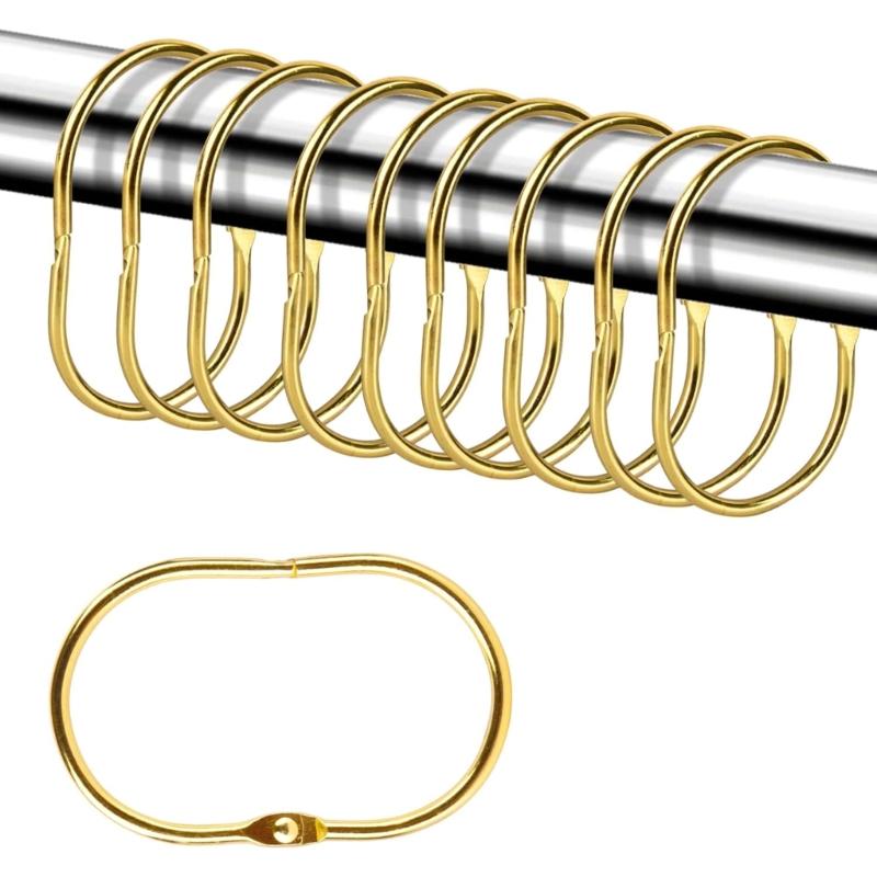 Pack of 20 Metal Shower Curtain Clip Simple Metal Shower Curtain Hook Metal Shower Attachments Hangings Rings