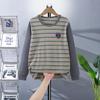 Fat Child Pure Cotton Pajama Set: Boys & Girls Warm Underwear, Plus-Size Base Layer, Autumn/Winter Sweater and Pants