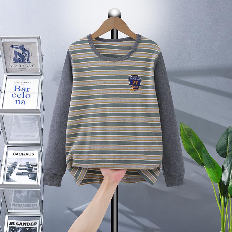Fat Child Pure Cotton Pajama Set: Boys & Girls Warm Underwear, Plus-Size Base Layer, Autumn/Winter Sweater and Pants