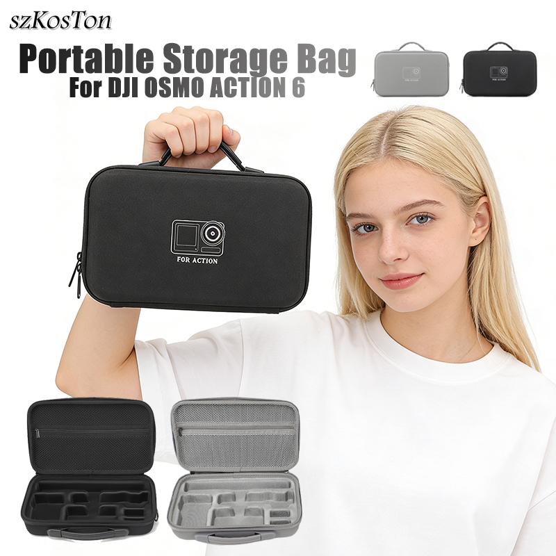 For DJI Osmo Action 6/1 Pro Handbag Portable Hard Shell Carrying Case Travel Storage Bag for Action 6 Camera Accessories