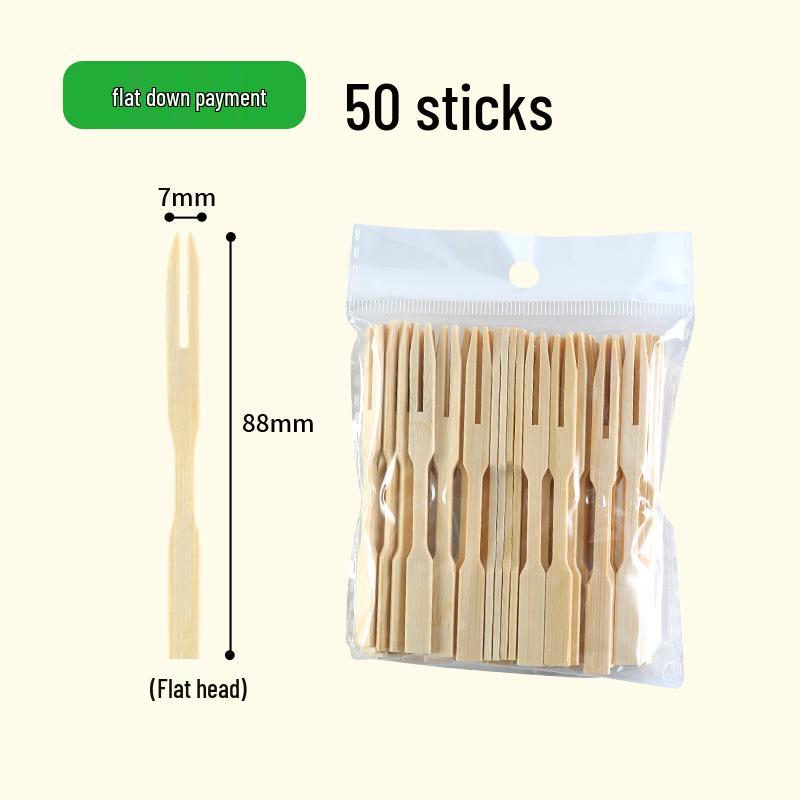 

Individually Packaged Heart Bamboo Fruit Forks for Kids - Ideal for Pastries & Cakes Natural Bamboo