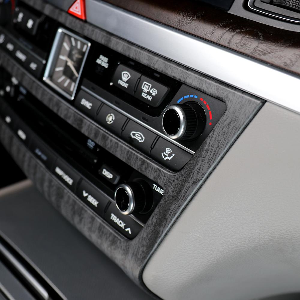 Car Tuning Carbon Fiber ABS Air conditioning Switch Adjustment Frame Cover Trim Accessories For Genesis G80 DH 2015-2020 LHD
