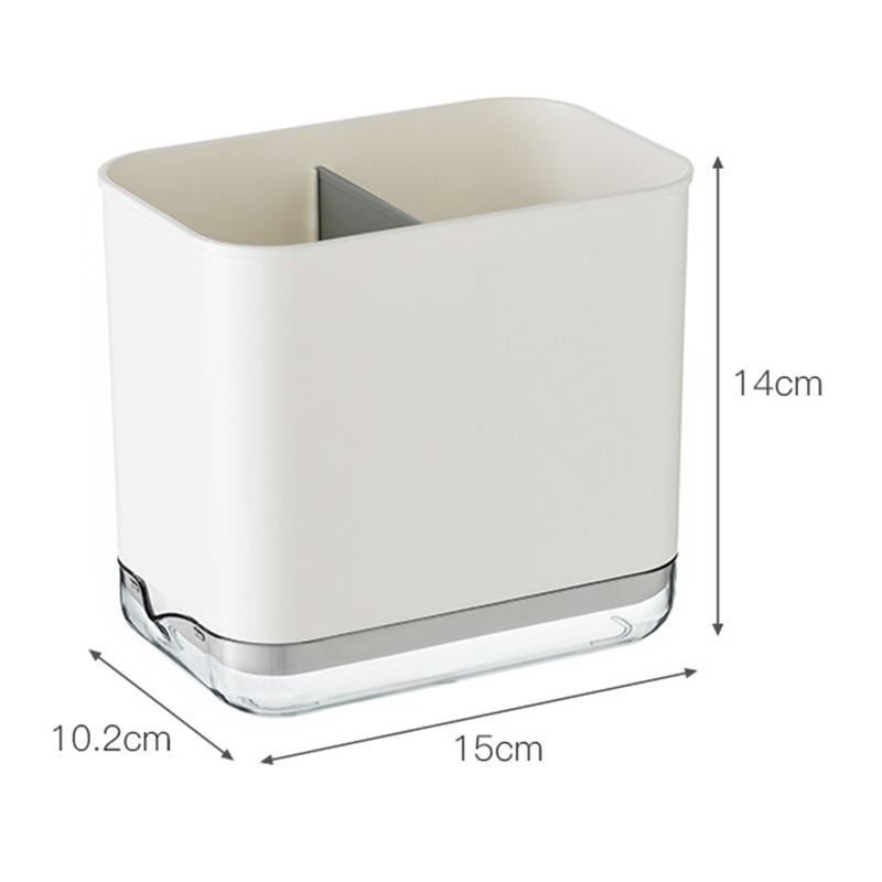 Multifunktionell skedgaffel Ätpinneförvaringshållare Box Dubbellagers bestick Dräneringsställ Organiseringsställ för kök