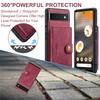For Google Pixel 6a Case JEEHOOD J01 Retro Leather Phone Back Cover with Detachable Magnetic Card Holder